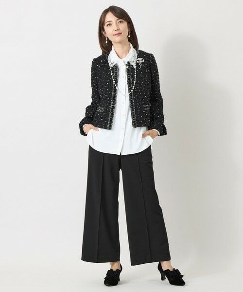 TO BE CHIC / トゥー ビー シック ノーカラージャケット | ファンシーツィード ノーカラージップジャケット | 詳細3