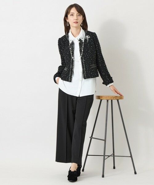 TO BE CHIC / トゥー ビー シック ノーカラージャケット | ファンシーツィード ノーカラージップジャケット | 詳細1