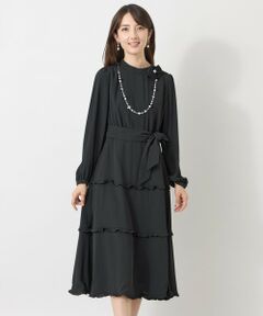 TO BE CHIC / トゥー ビー シック ロング・マキシ丈ワンピース | ミネラルテックス フリルヘムワンピース