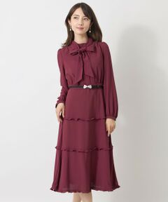 TO BE CHIC / トゥー ビー シック ロング・マキシ丈ワンピース | ミネラルテックス フリルヘムワンピース