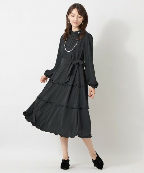 TO BE CHIC / トゥー ビー シック ロング・マキシ丈ワンピース | ミネラルテックス フリルヘムワンピース | 詳細1