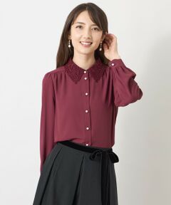 TO BE CHIC / トゥー ビー シック シャツ・ブラウス | ミネラルテックス レースカラーブラウス