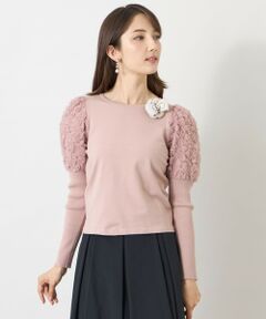 TO BE CHIC / トゥー ビー シック ニット・セーター | フラワーチュールスリーブ ニットプルオーバー