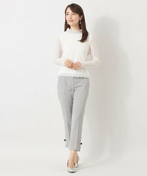 TO BE CHIC / トゥー ビー シック カットソー | ストレッチレース ハイネックプルオーバー | 詳細1