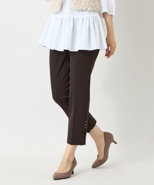 TO BE CHIC / トゥー ビー シック その他パンツ | ウールライクストレッチ スリムパンツ(キャメル1)