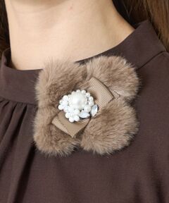 TO BE CHIC / トゥー ビー シック ネックレス・ペンダント・チョーカー | フェイクファー フラワーブローチ