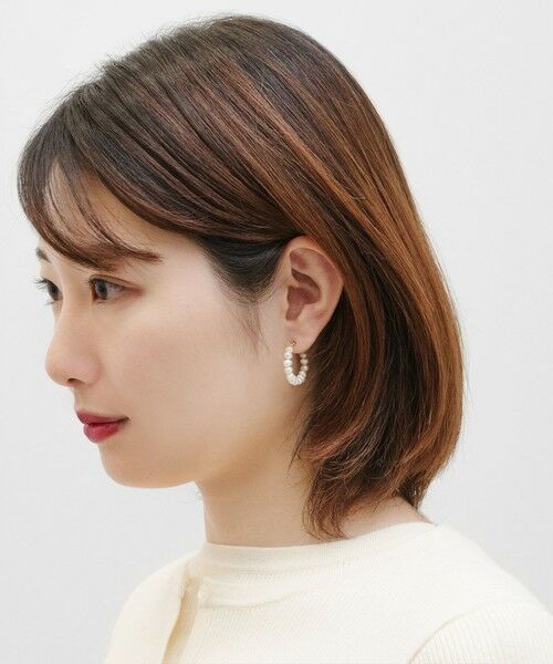 TOCCA / トッカ ピアス・イヤリング | PEARL HOOP PIERCED EARRINGS 淡水バロックパール ピアス | 詳細5