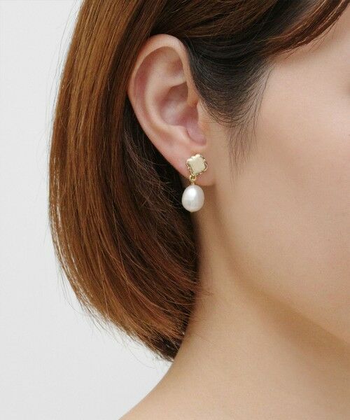 TOCCA / トッカ ピアス・イヤリング | CLOVER & PEARL EARRINGS 淡水バロックパールイヤリング | 詳細3