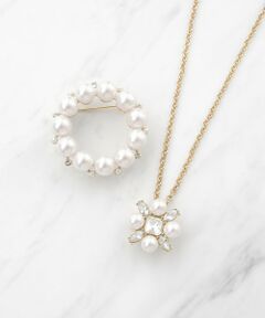 PEARL BIJOUX SET BROOCHNECKLACE ブローチネックレス