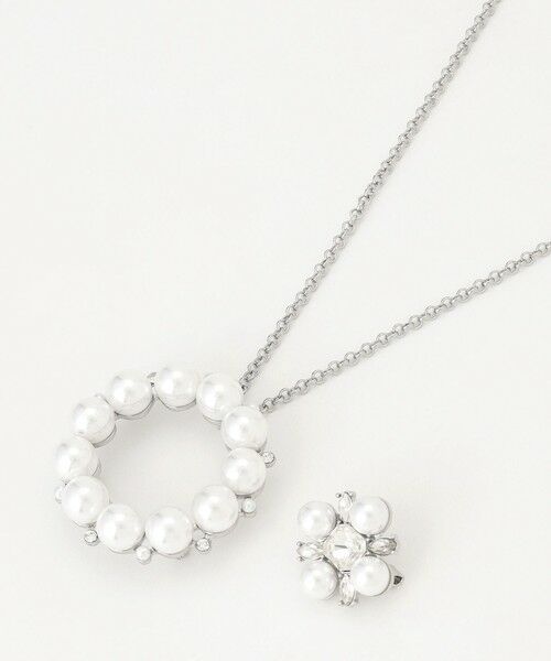 【TOCCA】PEARL Bijoux Set BROOCHNECKLACE ブローチネックレス シルバー系 F トッカ レディース ブローチ・コサージュ ASTZCM0006