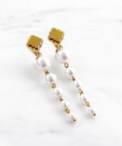 LONG PEARL CLOVER EARRINGS イヤリング