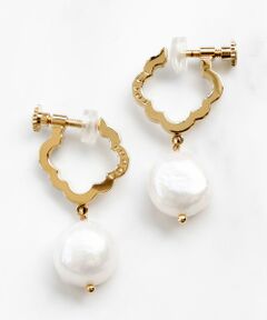 OPEN CLOVER PEARL EARRINGS 淡水バロックパール イヤリング