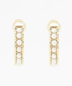 OPEN CLOVER HOOP PEARL EARRINGS イヤリング