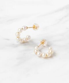 【WEB限定】FRILL PEARL PIERCED EARRINGS K10 淡水パール ピアス