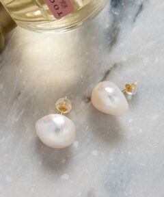 【WEB限定】NUANCE PEARL PIERCED EARRINGS L K18淡水バロックパール ピアス L