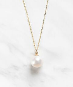 【WEB限定】NOBLE PEARL NECKLACE K10淡水パール ダイヤモンド ネックレス