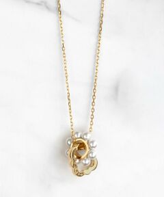 FRILL PEARL W RING NECKLACE ネックレス