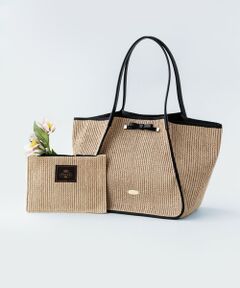 TRIM RIBBON BASKET かごバッグ