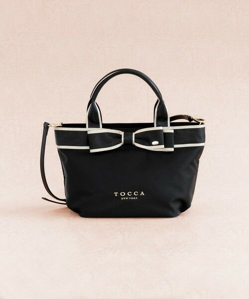 撥水】BICOLOR RIBBON TOTE トートバッグ （ショルダーバッグ