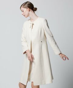 【WEB限定カラー有り】【消臭】MILKY PUFF リボンウールコート