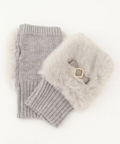 KNIT FUR HANDWARMER 手袋