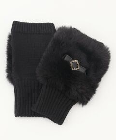 KNIT FUR HANDWARMER 手袋