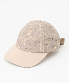 【つば部分UV90%以上カット・吸水速乾・抗菌防臭・洗える・サイズ調整可】LACE CAP リボンが外せる 2WAYレース素材キャップ