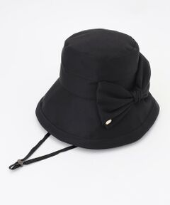 【UV90%カット・吸水速乾・抗菌防臭・接触冷感・洗える・サイズ調整可】BIG RIBBON WIDE BRIM HAT ハット