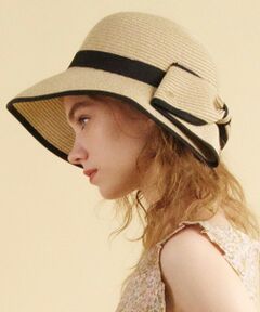 【UV99%カット・吸水速乾・抗菌防臭・洗える・サイズ調整可】BACK RIBBON HAT 帽子