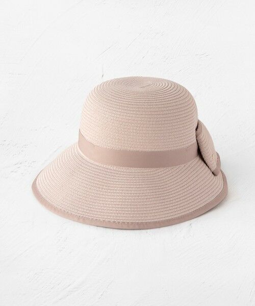 tocca 麦わら帽子　BACK RIBBON HAT ハット　ベージュ UV97%以上カット・吸水速乾・抗菌防臭・洗える・サイズ調整可