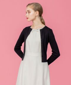 【洗える！】SILK RIB CARDIGAN カーディガン