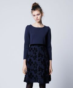 【洗える！】FLORA KNIT DRESS ニットドレス