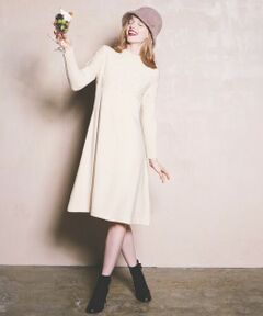 【洗える！】PEARL BOUQUET KNITDRESS ニットドレス