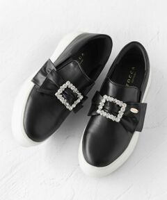 【晴雨兼用】【軽量・機能素材】BIJOUX RIBBON SNEAKERS スニーカー