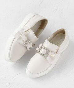 【晴雨兼用】【軽量・機能素材】BIJOUX RIBBON SNEAKERS スニーカー