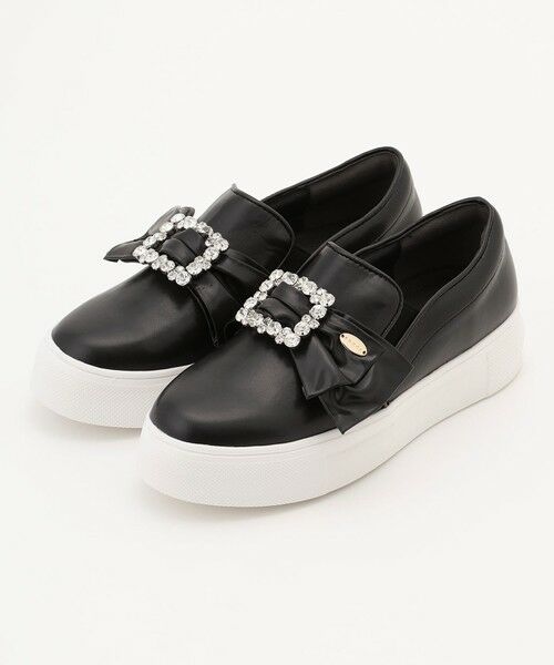 【晴雨兼用】【軽量・機能素材】BIJOUX RIBBON SNEAKERS スニーカー