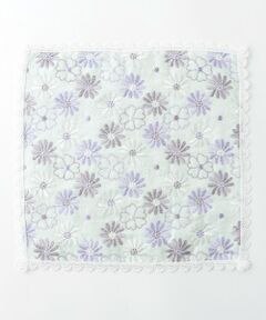 EMBROIDERY FLOWER GAUZE  ガーゼハンカチ