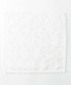 EMBROIDERY FLOWER GAUZE  ガーゼハンカチ