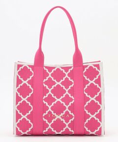 【大人百花掲載】【A4サイズ対応】CHECKER CLOVER KNITBAG ニットバッグ