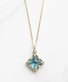 【WEB限定＆数量限定】BLUE STAR K10 NECKLACE  K10 天然石ピラミッドカット ネックレス