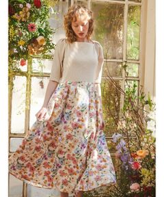 【ヨンア×大人百花×TOCCAコラボ】【洗える！】BOTANICAL GARDEN PARTY ドレス