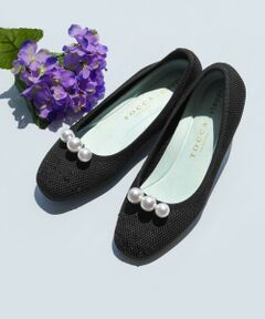 【軽量・撥水・お洗濯可・選べるシュークリップ】steppi×TOCCA BALLET PUMPS パンプス