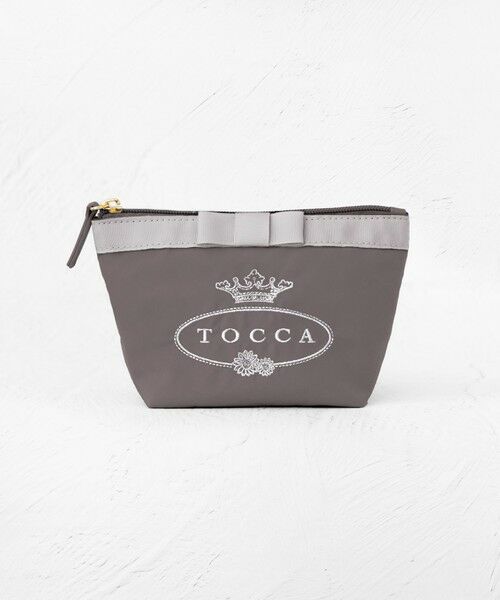 TOCCA / トッカ ポーチ | 【WEB限定＆一部店舗限定】POINT OF RIBBON POUCH ポーチ（[新色]ライトグレー系）
