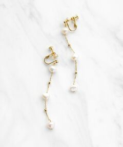 PEARL STATION EARRINGS 淡水バロックパール イヤリング