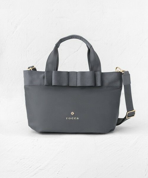 TOCCA / トッカ トートバッグ | 【新色登場・大人百花掲載】RIBBON BRICK TOTE M トートバッグ M（[新色]ライトグレー系）