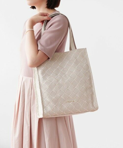 TOCCA / トッカ トートバッグ | 【A4サイズ対応】CHECKER CLOVER EMBROIDERY A4TOTE トートバッグ | 詳細6