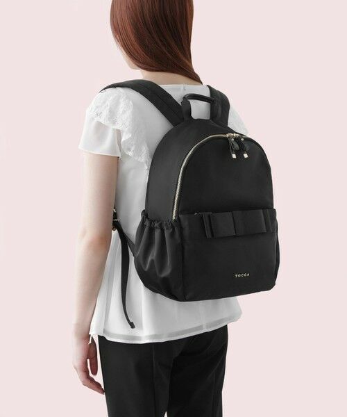 ⭐︎美品⭐︎TOCCA リボン付きリュック A4サイズ対応・撥水】RIBBON BRICK BACKPACK バックパック