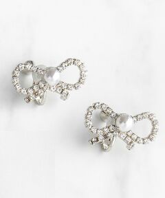 GLITTER RIBBON EARRINGS イヤリング