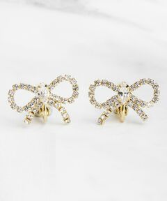 GLITTER RIBBON EARRINGS イヤリング