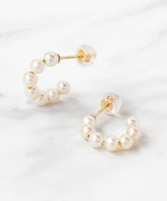 【WEB限定】FRILL PEARL PIERCED EARRINGS K10 淡水パール ピアス